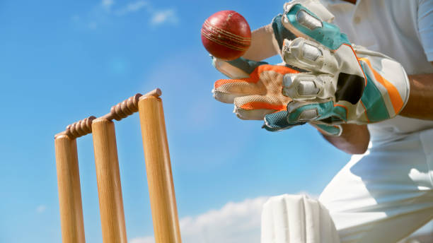 wicket, keeping gloves, cricket ball