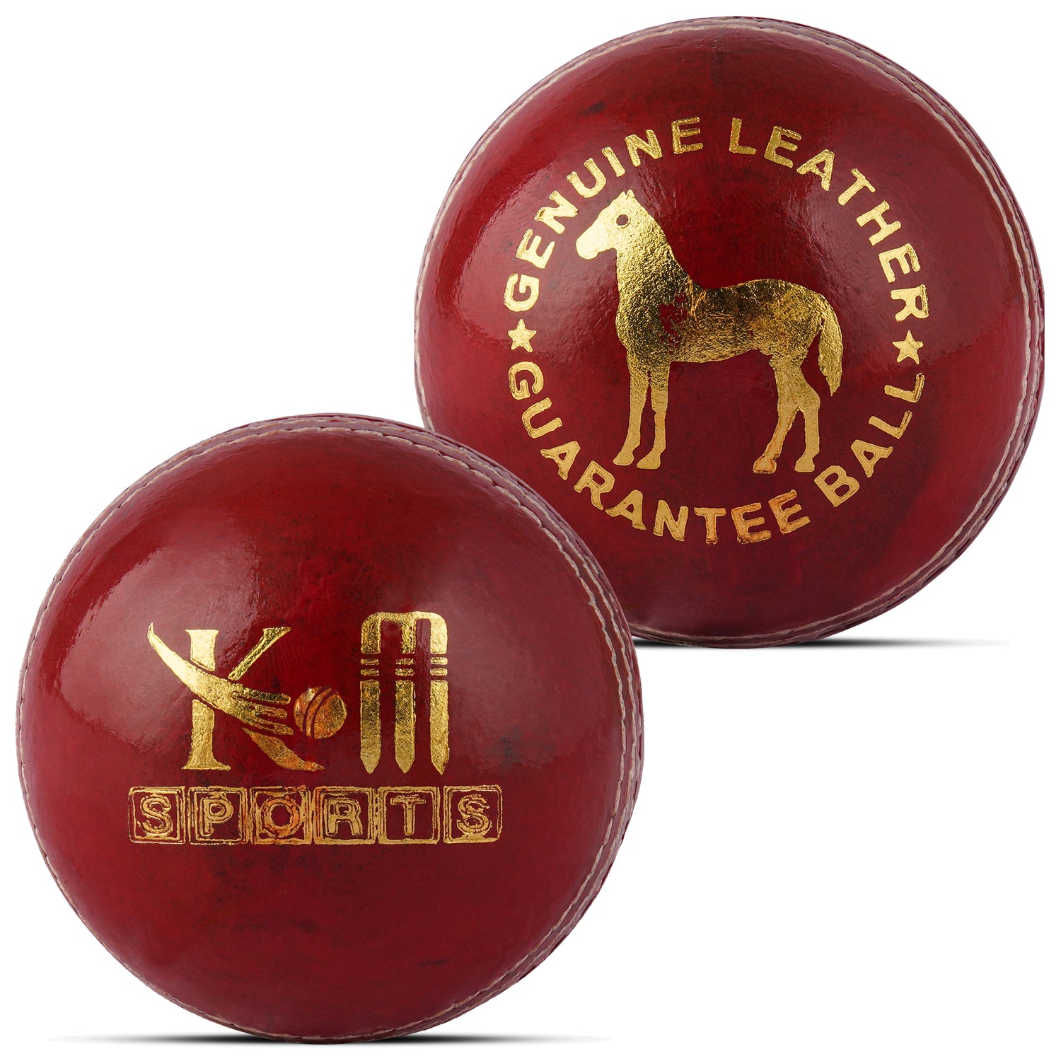 Red Hard ball or leather ball