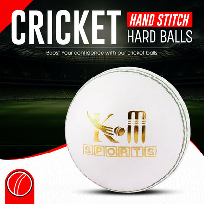 Official weight white leather cricket ball for cricket players in UAE