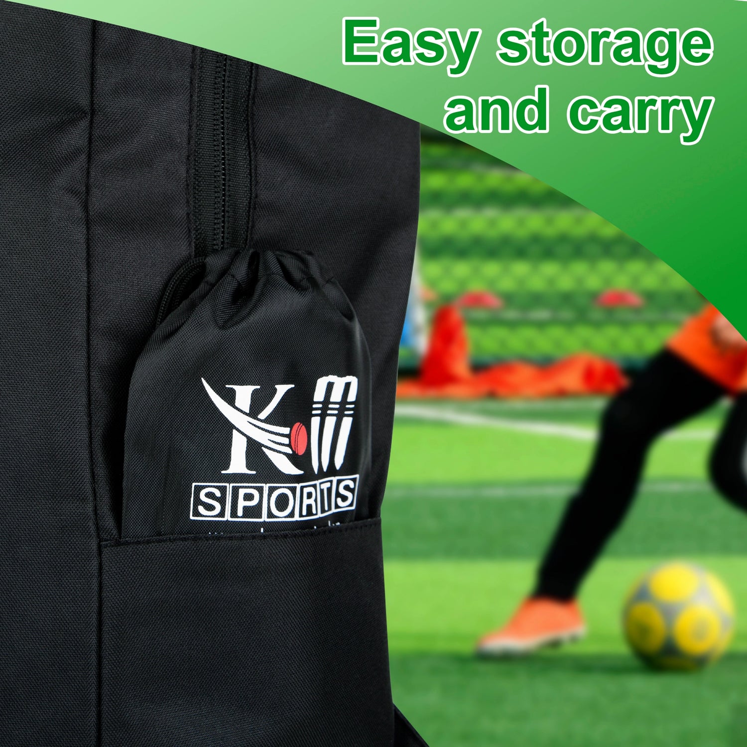 Packaging of KM SPORTS shin guards available on Noon.com