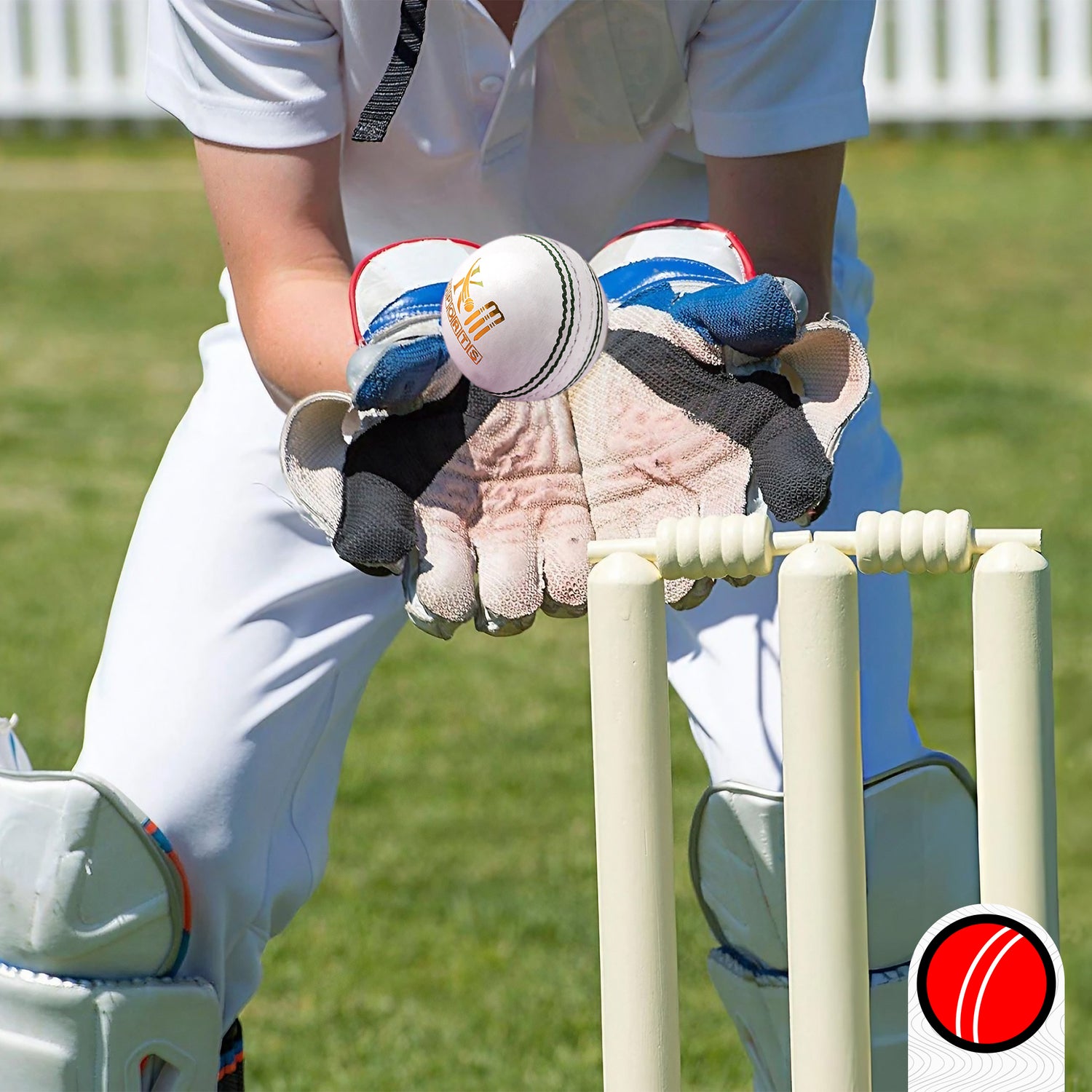 Official weight white leather cricket ball for cricket players in UAE