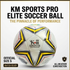 KM Sports Pro Elite Soccer Ball - Official Size 5 Match Ball
