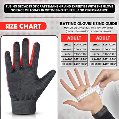 KM SPORTS Hard Tennis Batting Gloves front view – heavy-duty cricket gloves

