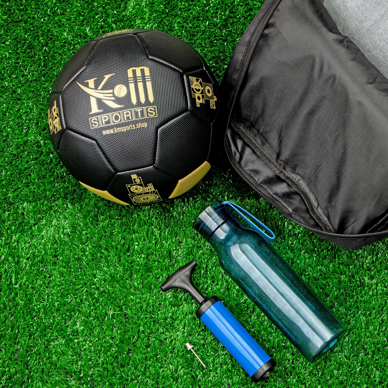 soccer ball or football with air pump